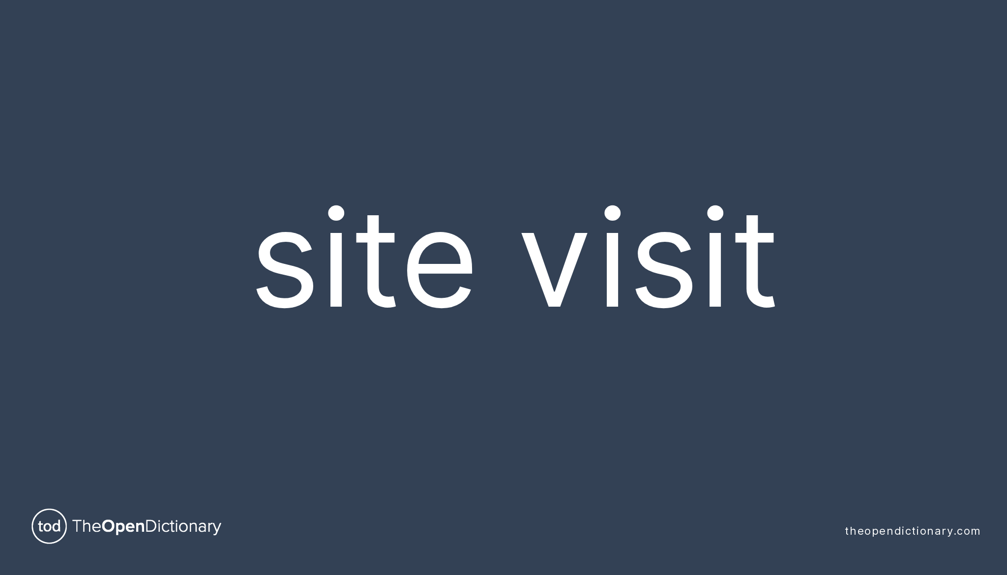 site visit o que significa